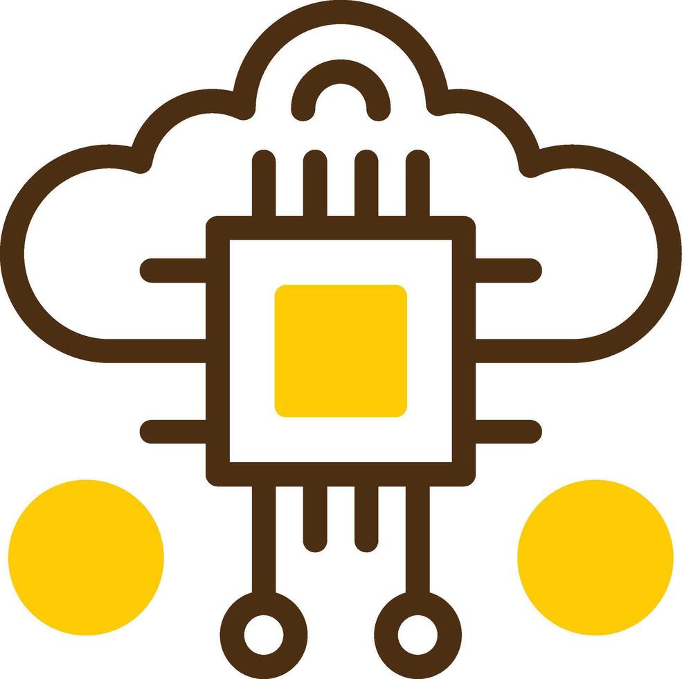 Swarm Intelligence Yellow Lieanr Circle Icon vector