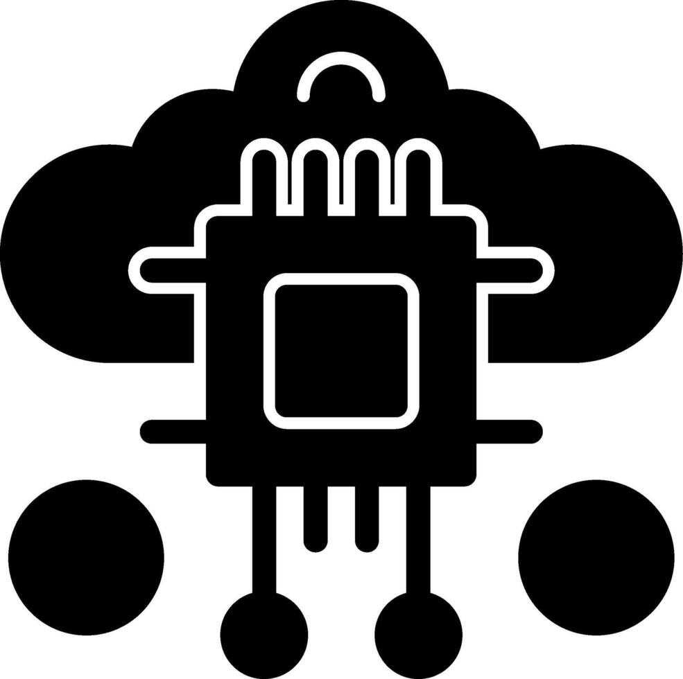 Swarm Intelligence Glyph Icon vector
