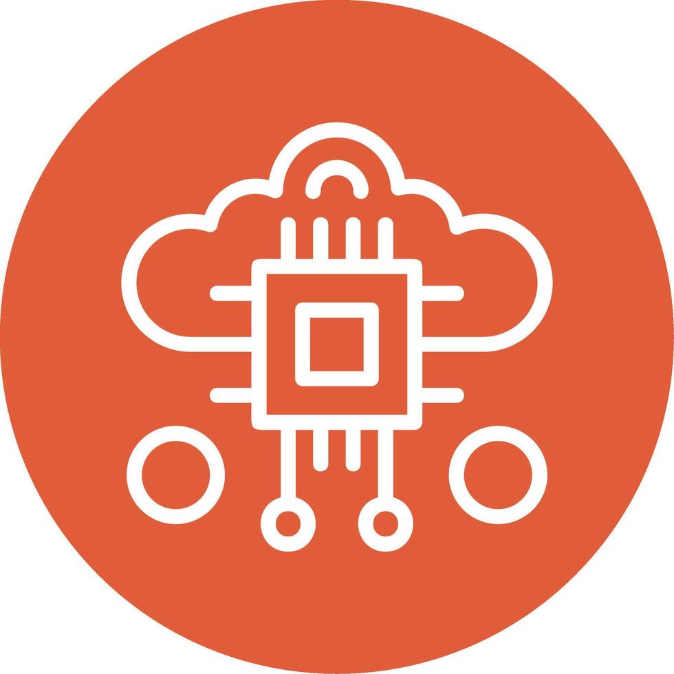 Swarm Intelligence Outline Circle Icon vector