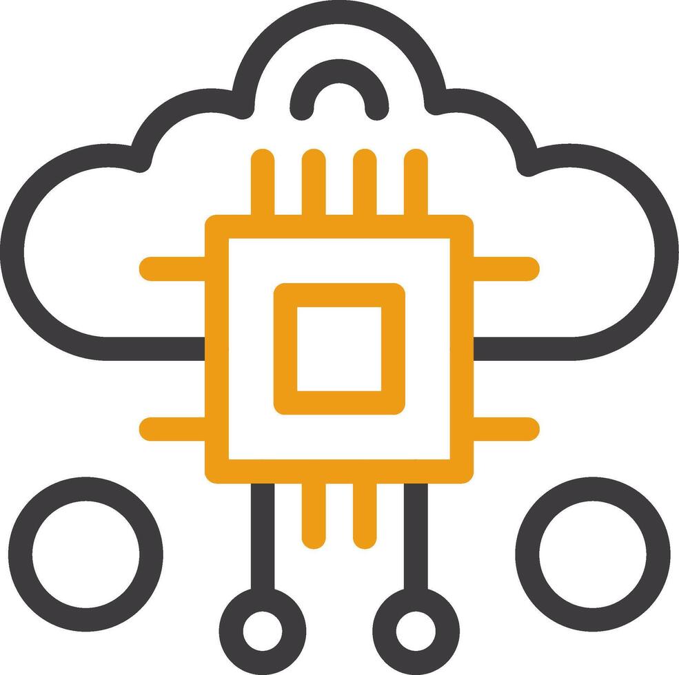 Swarm Intelligence Line Circle Icon vector