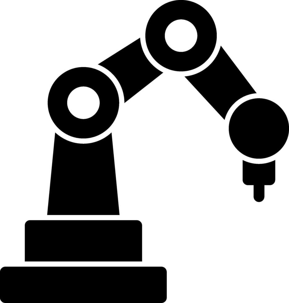 Robotics Arm Glyph Icon vector