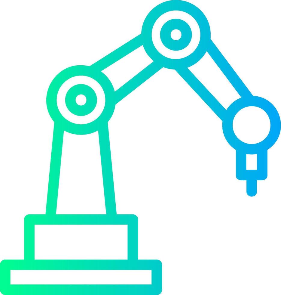 Robotics Arm Linear Gradient Icon vector