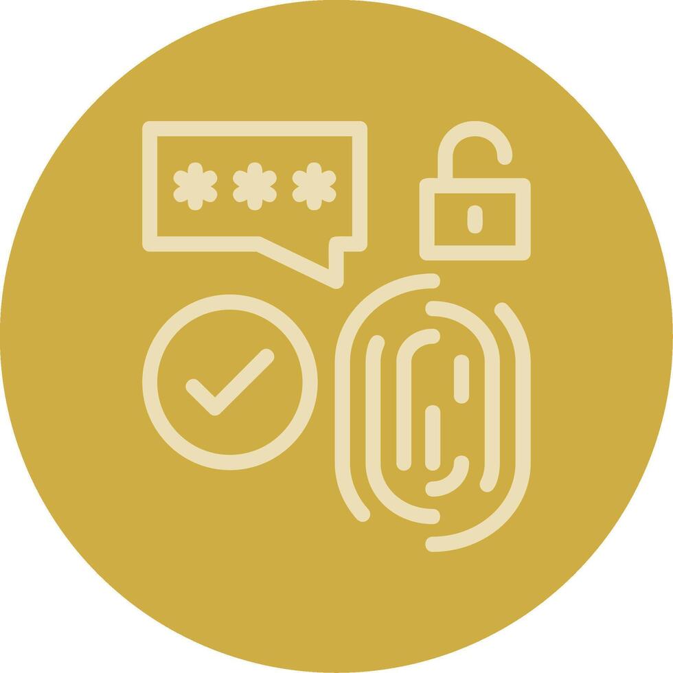 Biometric Security Line Multi color Icon vector