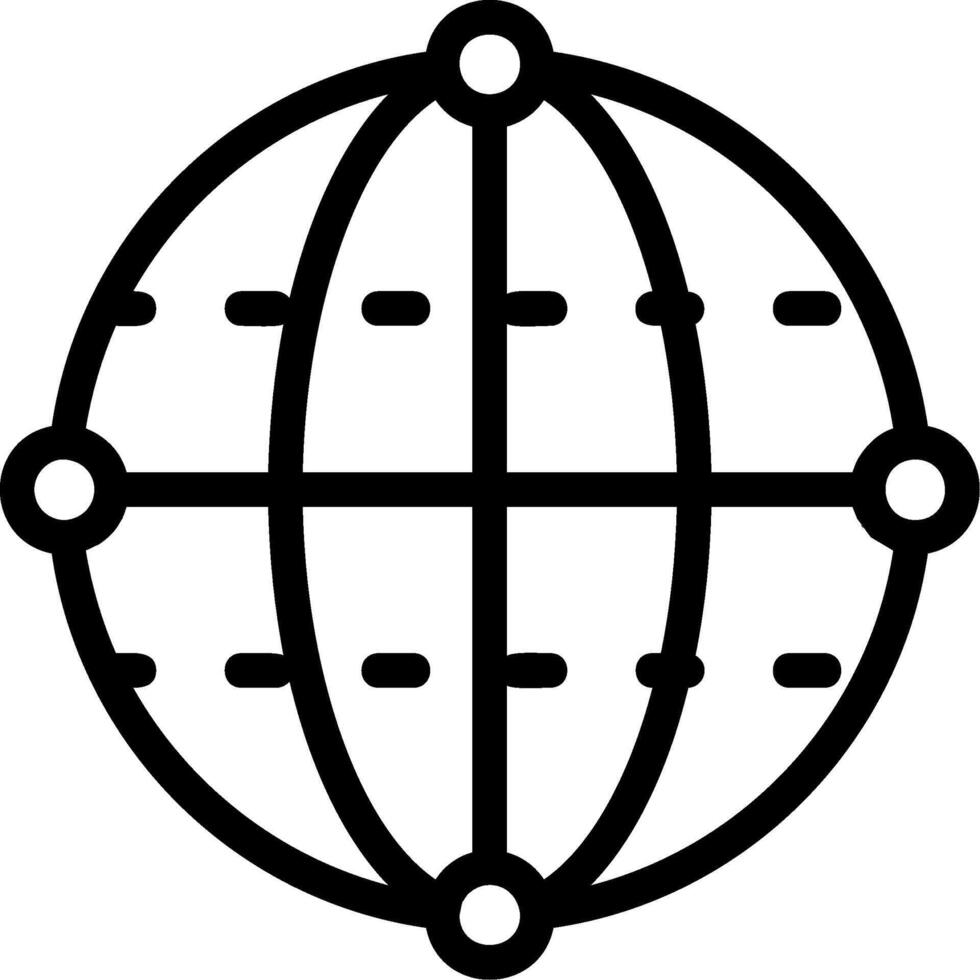 Quantum Algorithm Line Icon vector