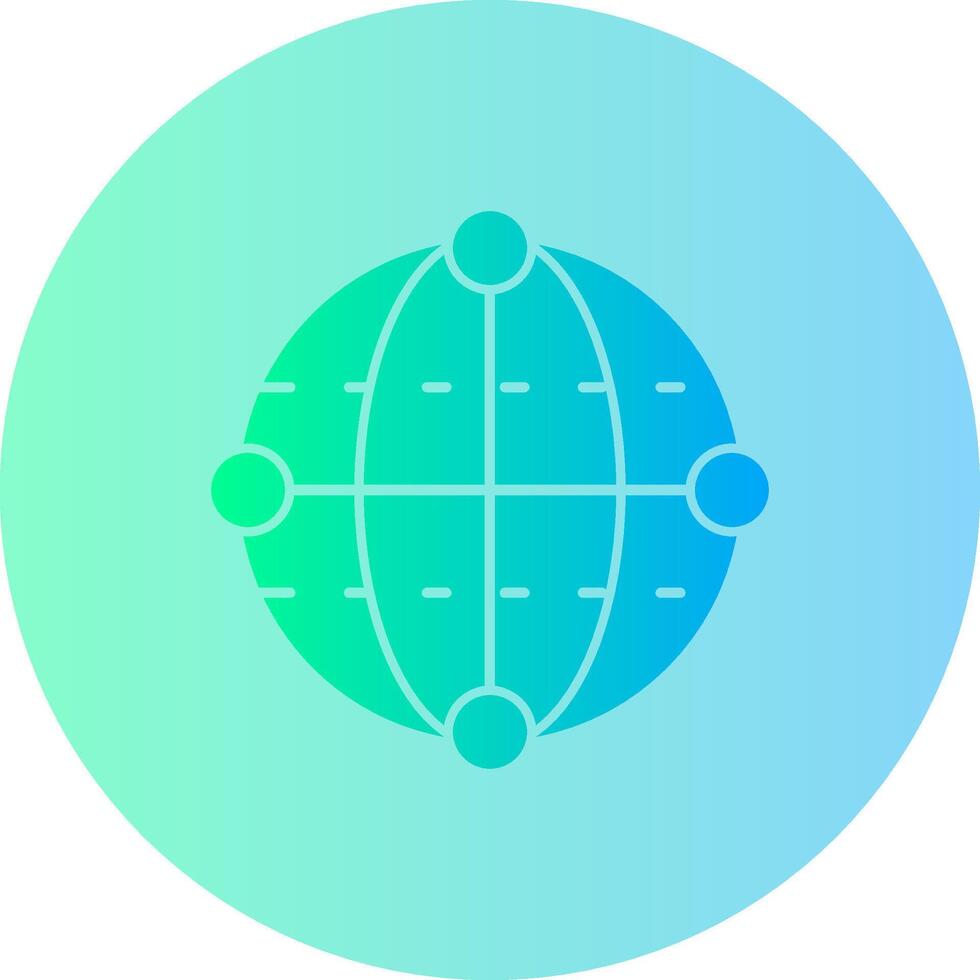 Quantum Algorithm Gradient Circle Icon vector