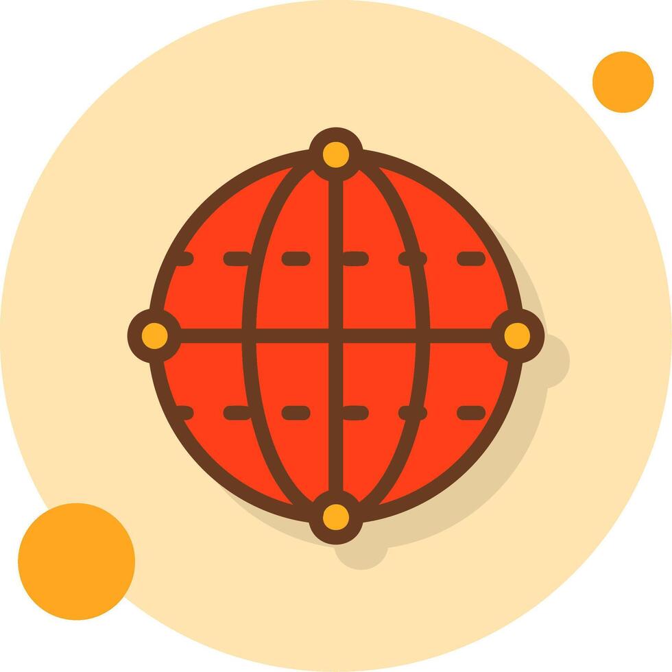 Quantum Algorithm Filled Shadow Circle Icon vector