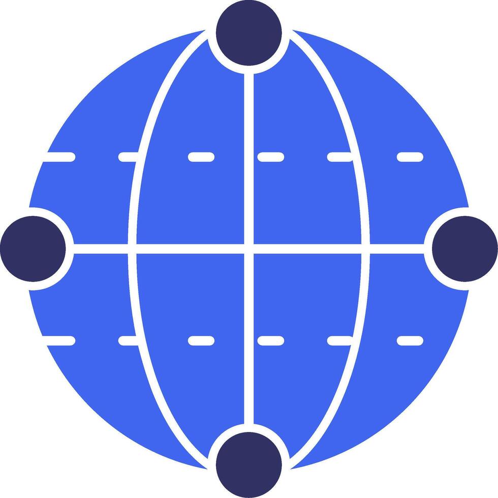 Quantum Algorithm Solid Two Color Icon vector