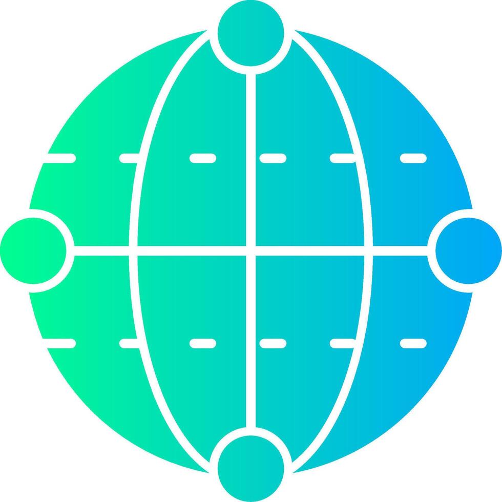 Quantum Algorithm Solid Multi Gradient Icon vector