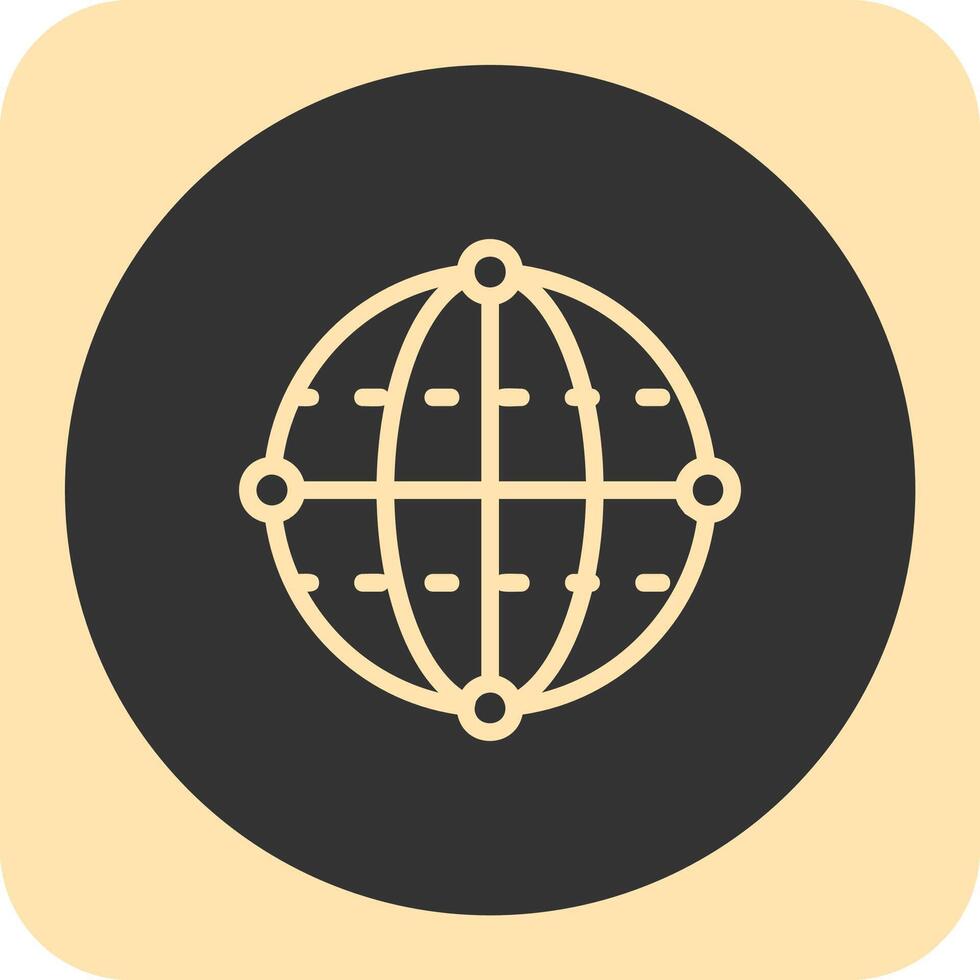 Quantum Algorithm Linear Round Icon vector