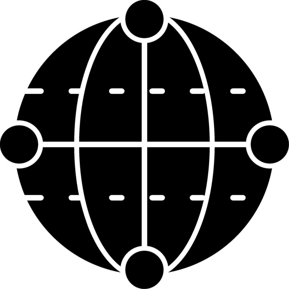 Quantum Algorithm Glyph Icon vector
