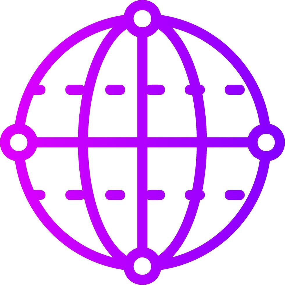 Quantum Algorithm Linear Gradient Icon vector