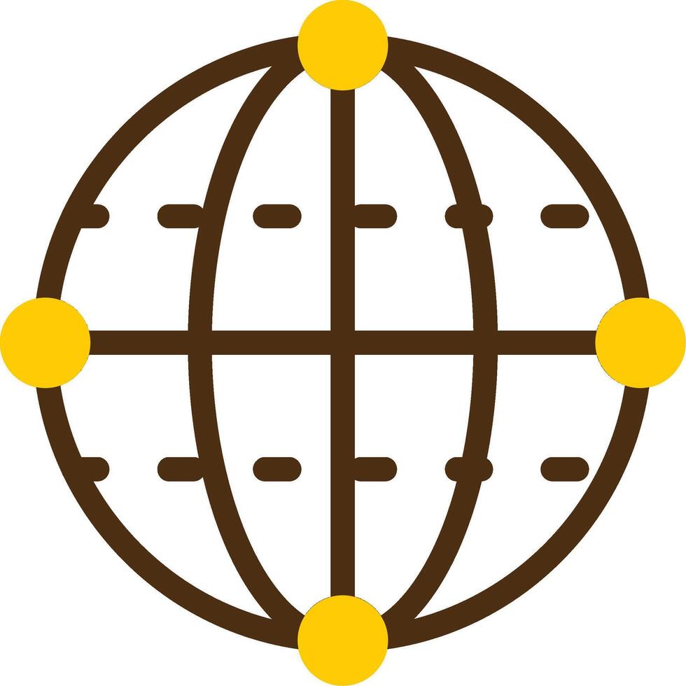 cuántico algoritmo amarillo mentir circulo icono vector