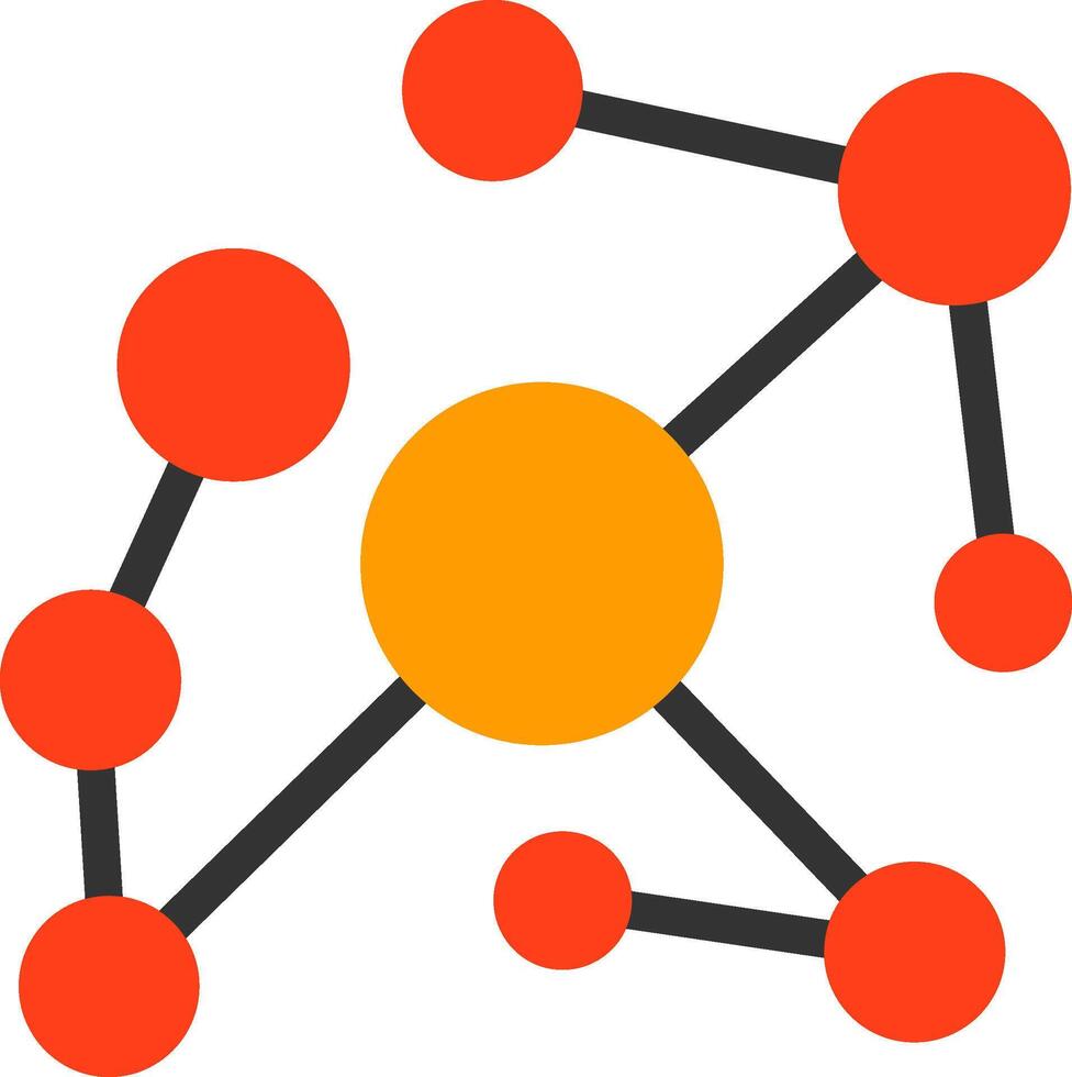 Knowledge Graph Flat Icon vector