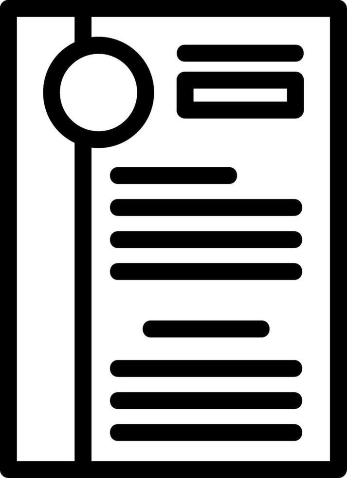 Resume document Line Icon vector