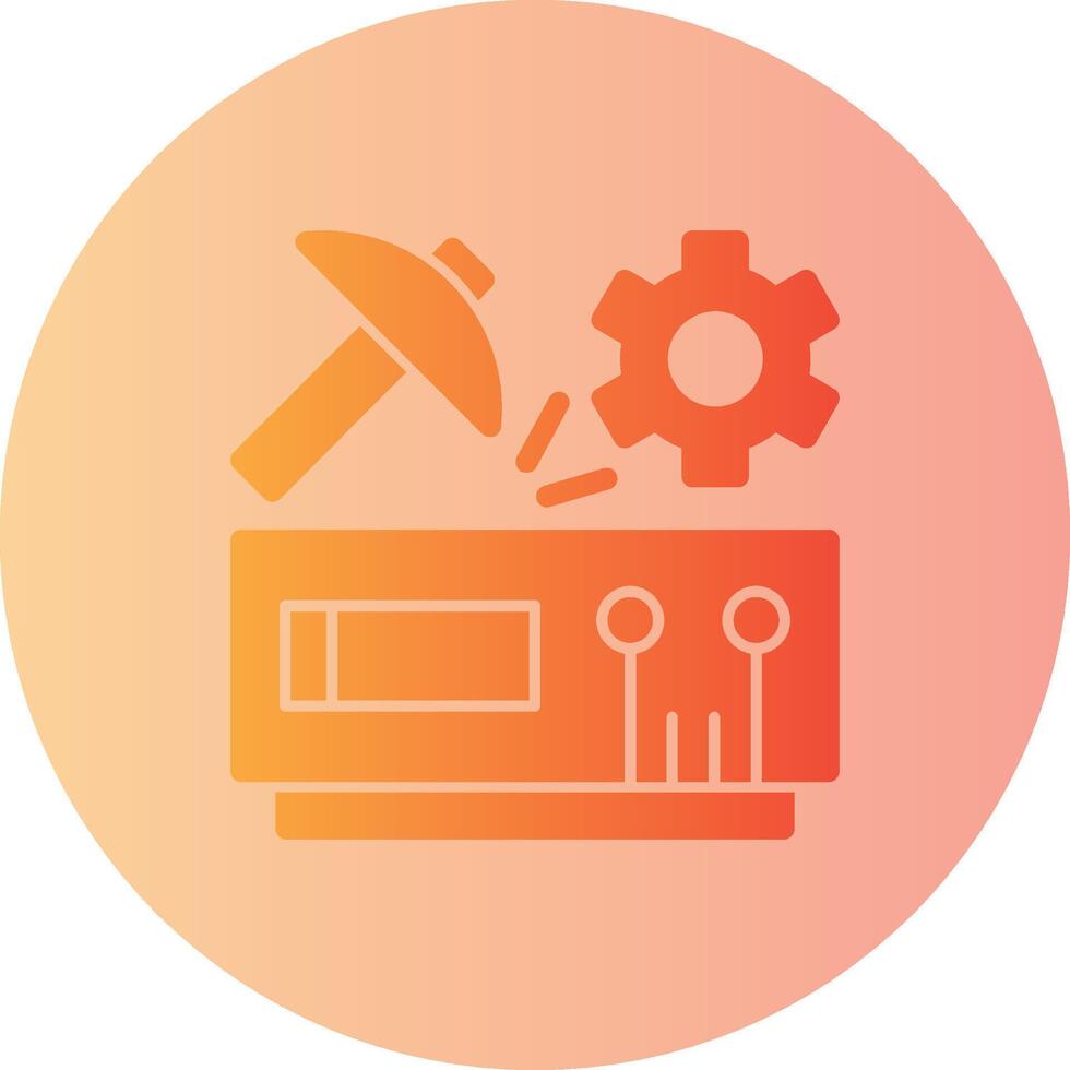 Data Mining Gradient Circle Icon vector