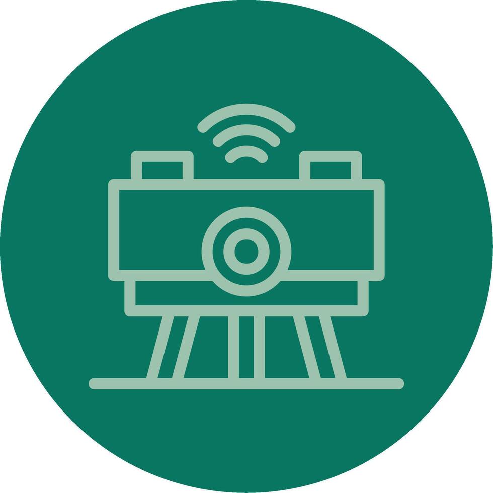 Swarm Robotics Line Multi color Icon vector