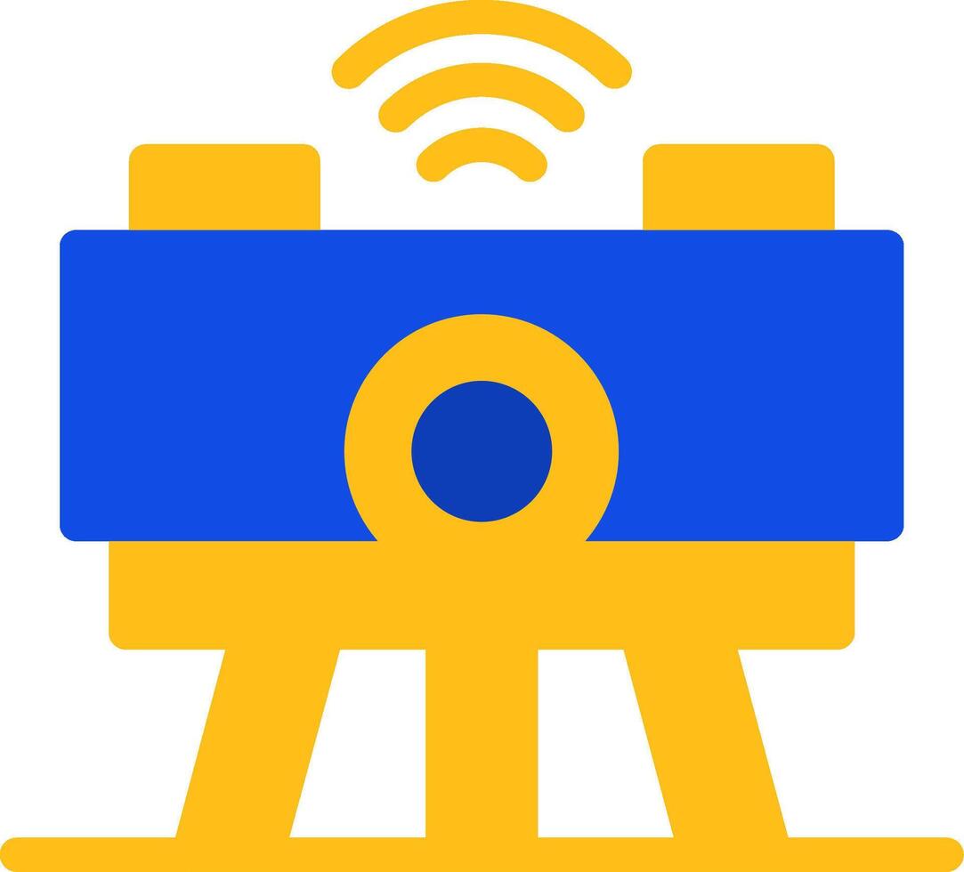 Swarm Robotics Flat Two Color Icon vector
