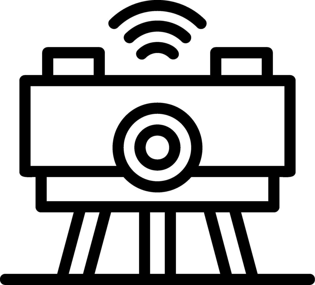 Swarm Robotics Line Icon vector
