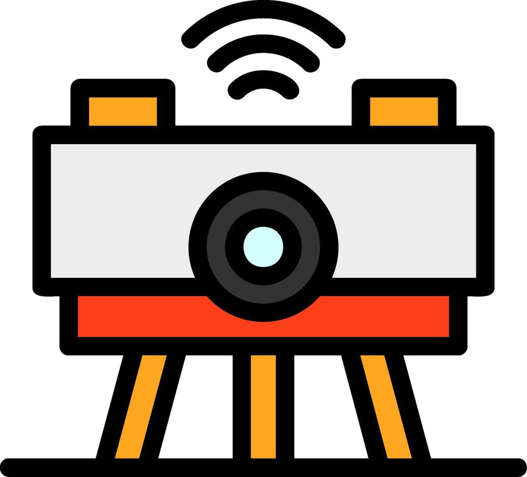 Swarm Robotics Line Filled Icon vector