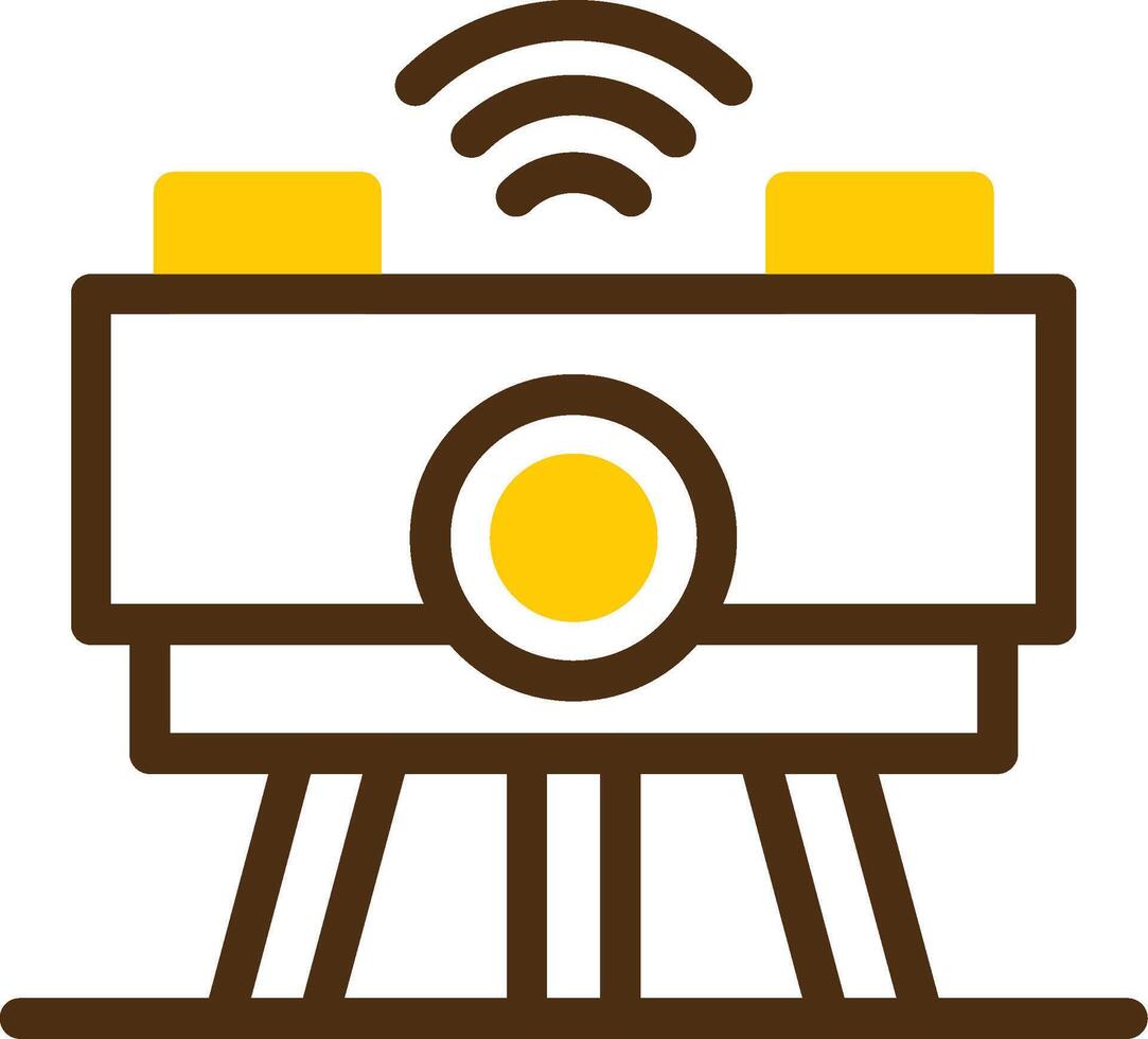 Swarm Robotics Yellow Lieanr Circle Icon vector