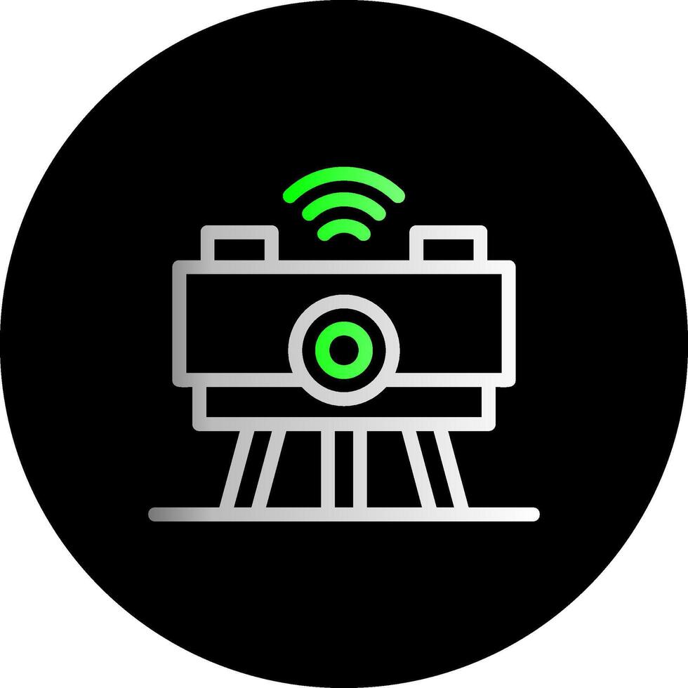 Swarm Robotics Dual Gradient Circle Icon vector