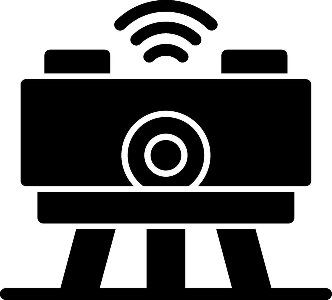 Swarm Robotics Glyph Icon vector