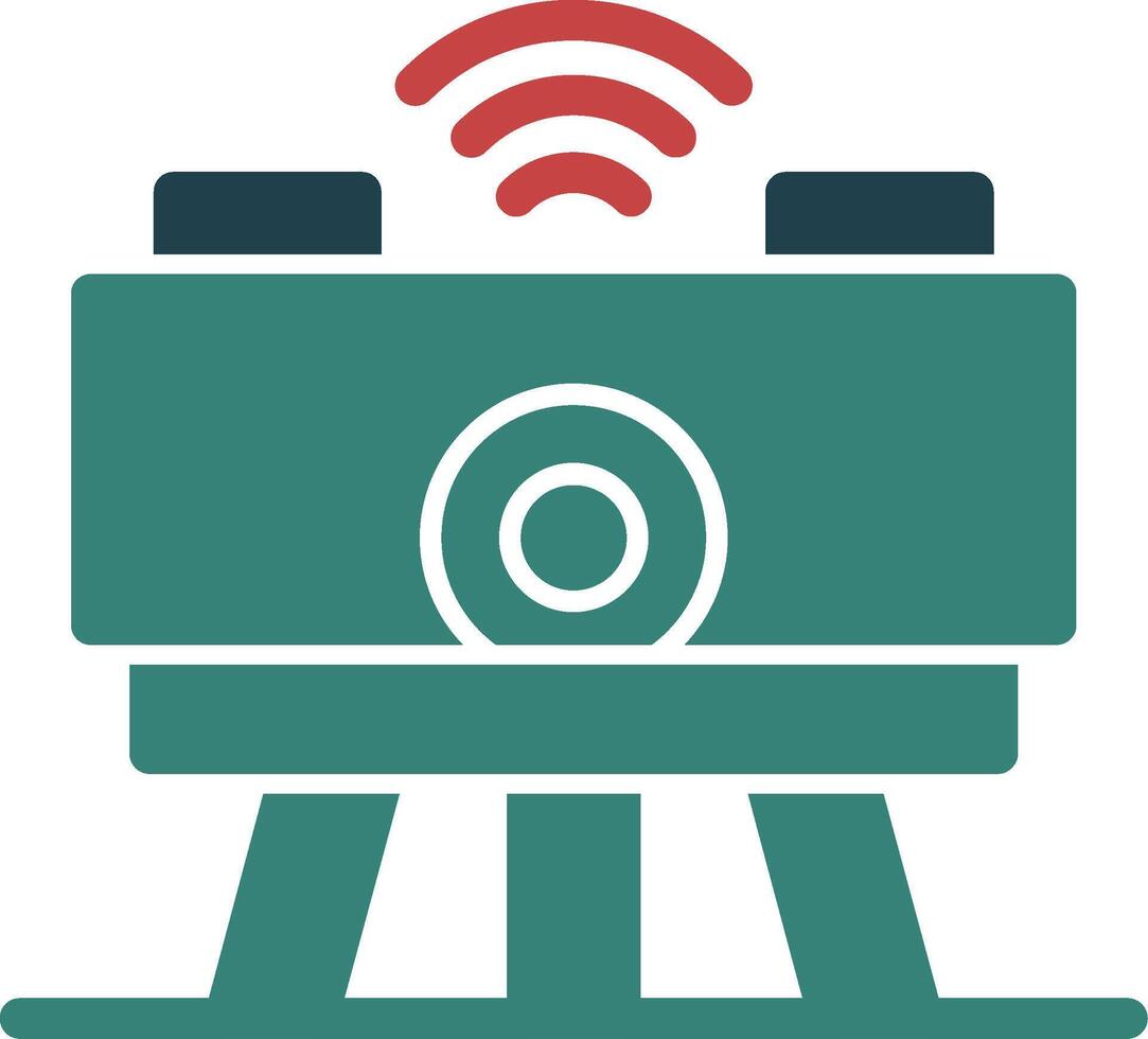 Swarm Robotics Glyph Two Color Icon vector