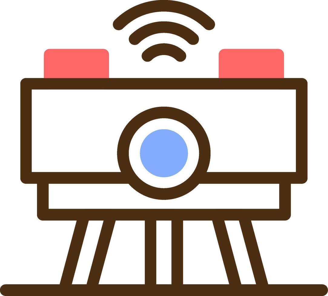 Swarm Robotics Color Filled Icon vector