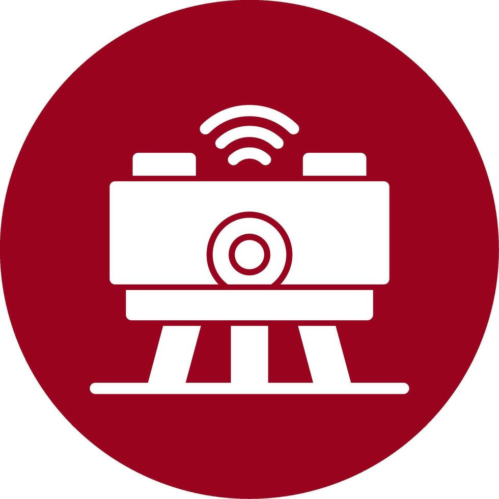 Swarm Robotics Glyph Circle Icon vector