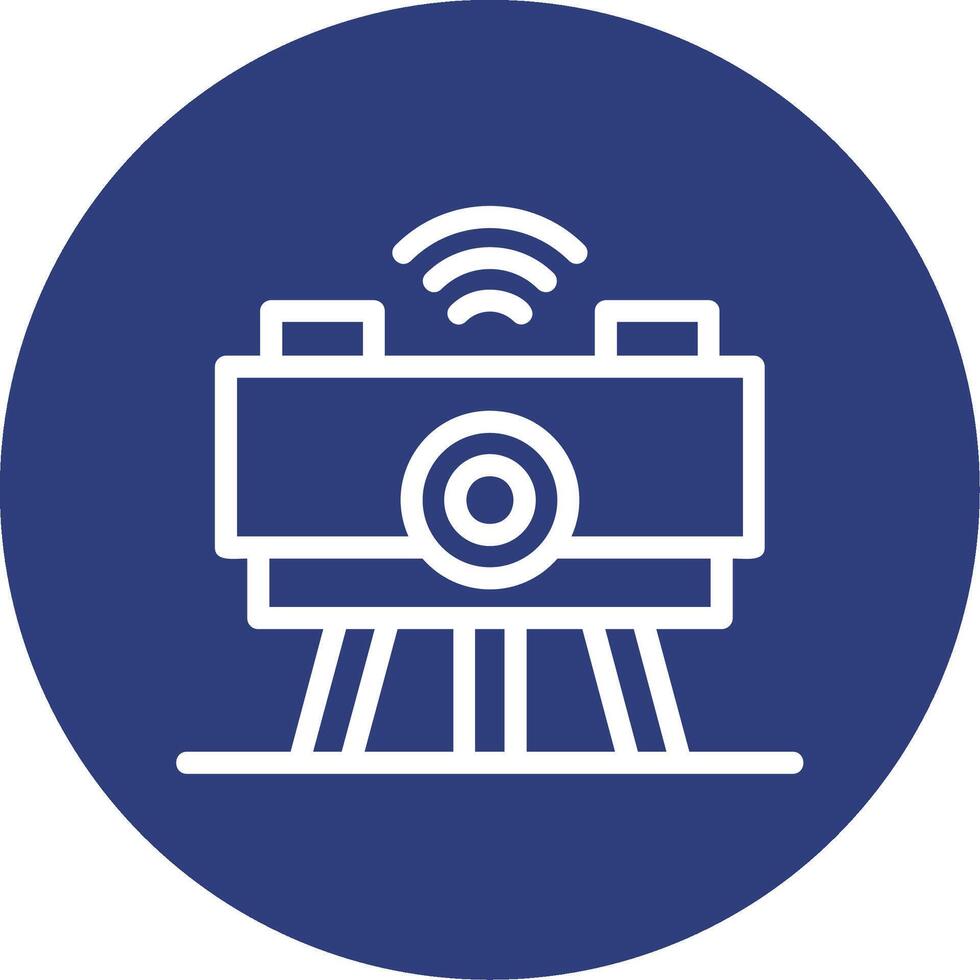 Swarm Robotics Outline Circle Icon vector