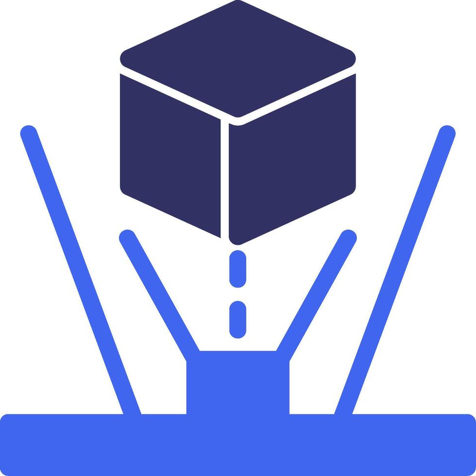 Hologram Solid Two Color Icon vector