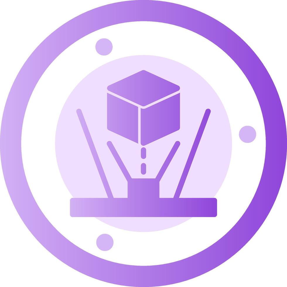 Hologram Glyph Gradient Icon vector