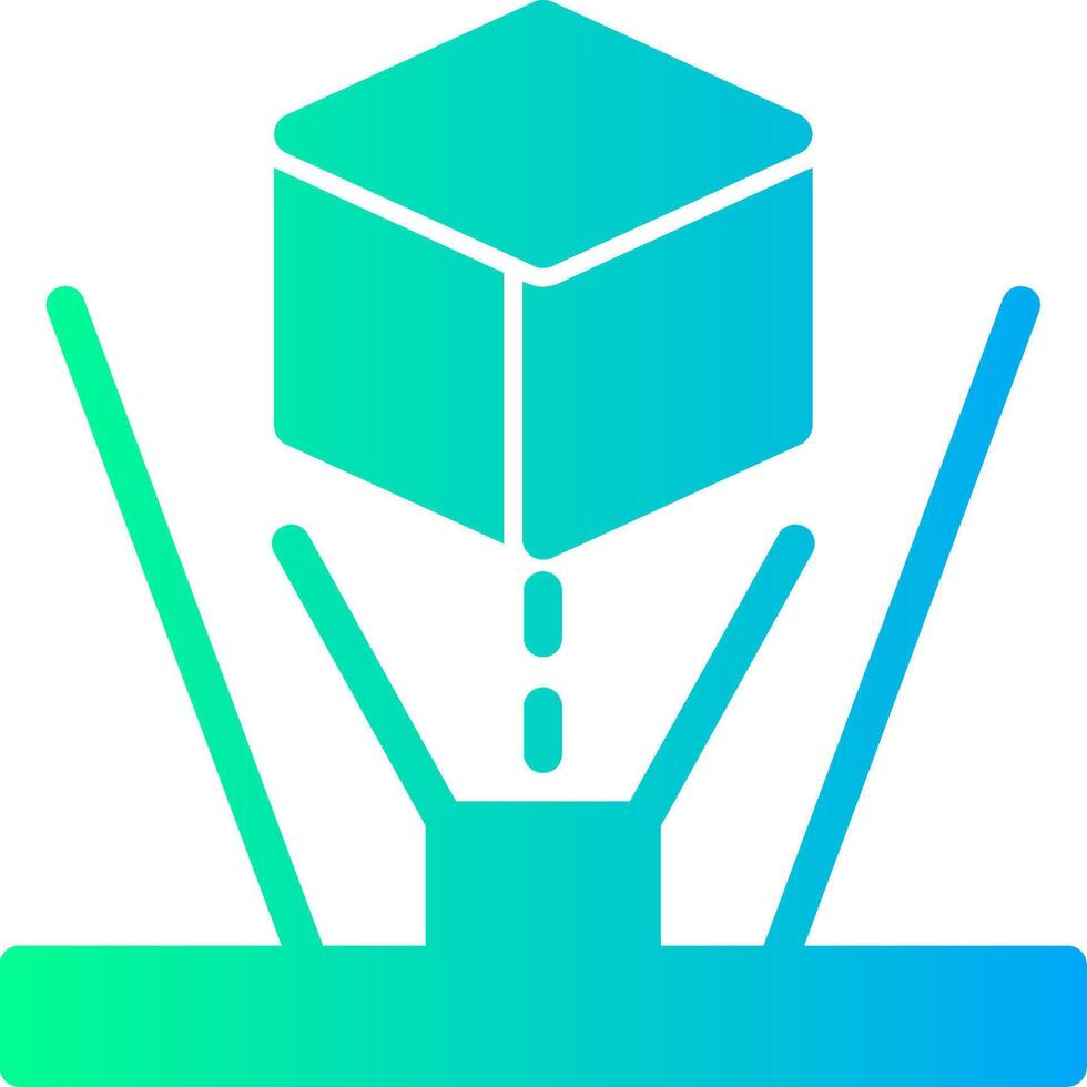 Hologram Solid Multi Gradient Icon vector