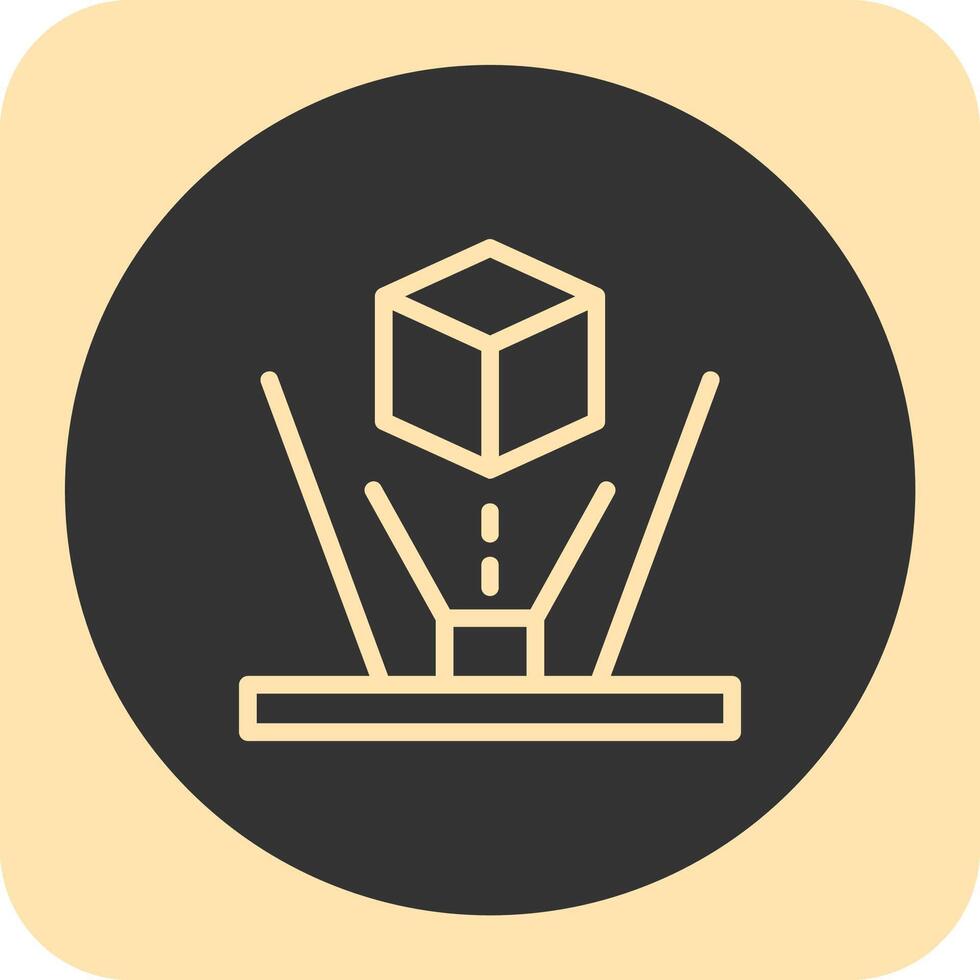 Hologram Linear Round Icon vector