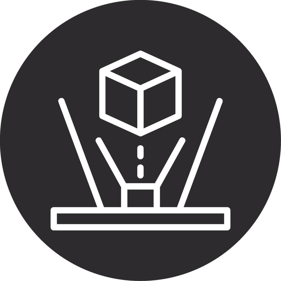 Hologram Inverted Icon vector