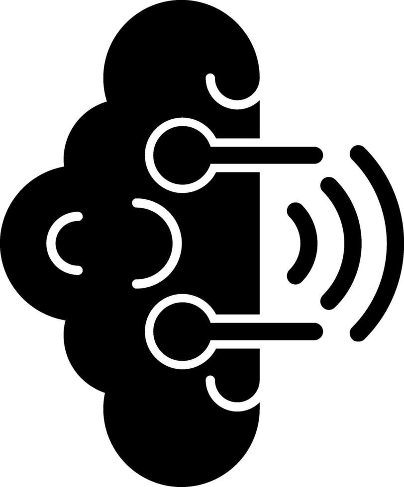 Brainwaves Glyph Icon vector