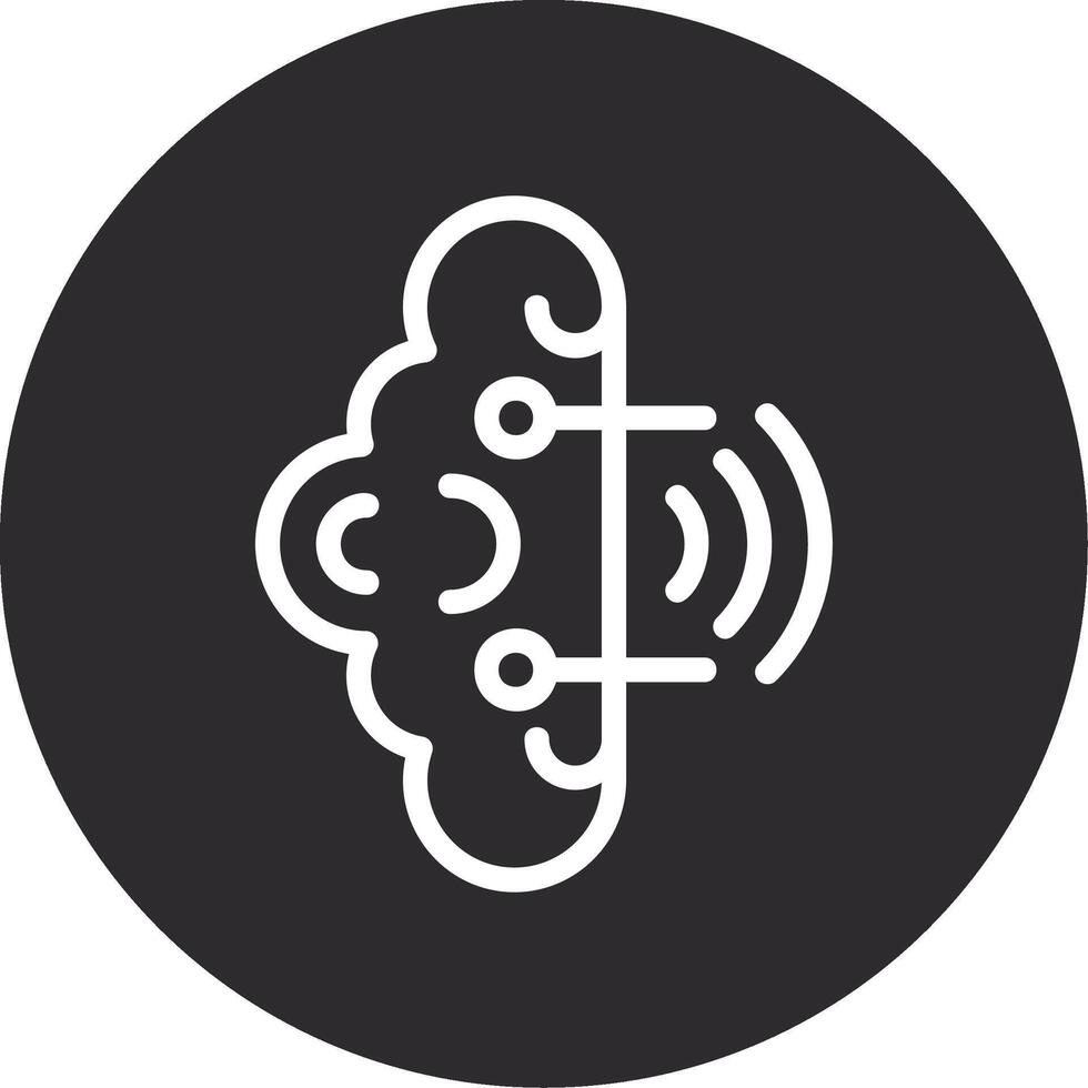 Brainwaves Inverted Icon vector