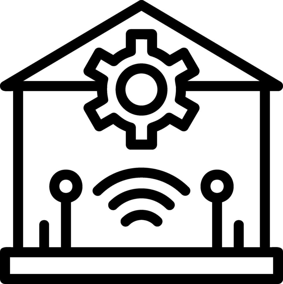 Smart Home Line Icon vector