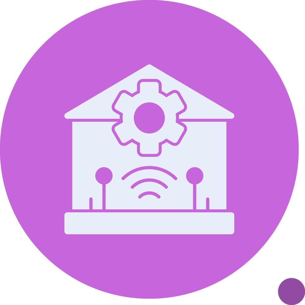 inteligente hogar glifo sombra icono vector