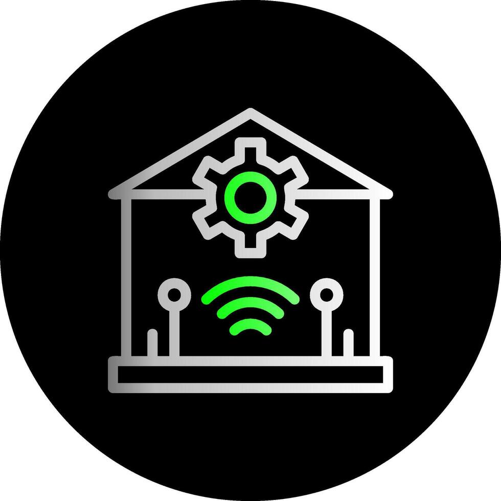 Smart Home Dual Gradient Circle Icon vector