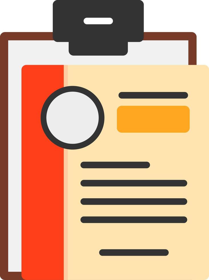 Clipboard with resume Flat Icon vector