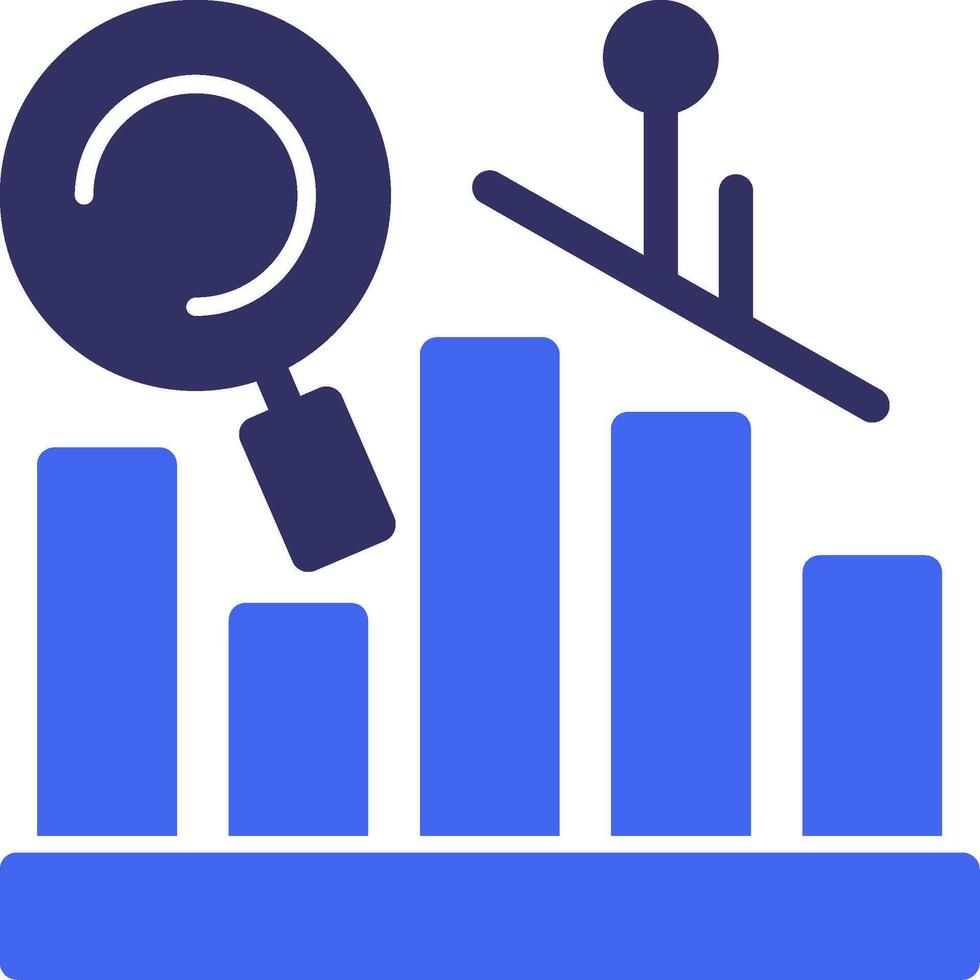 Predictive Analytics Solid Two Color Icon vector
