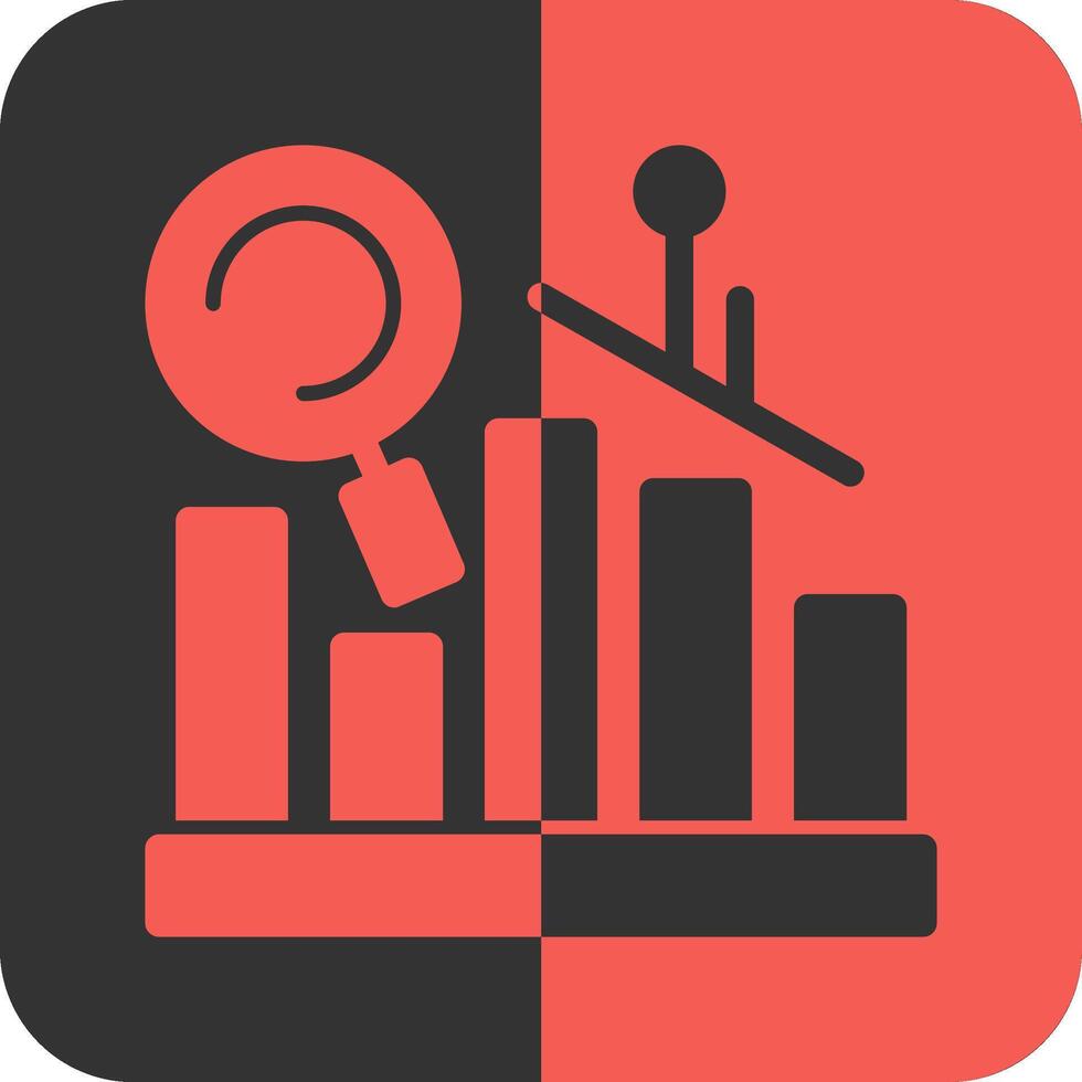 Predictive Analytics Red Inverse Icon vector