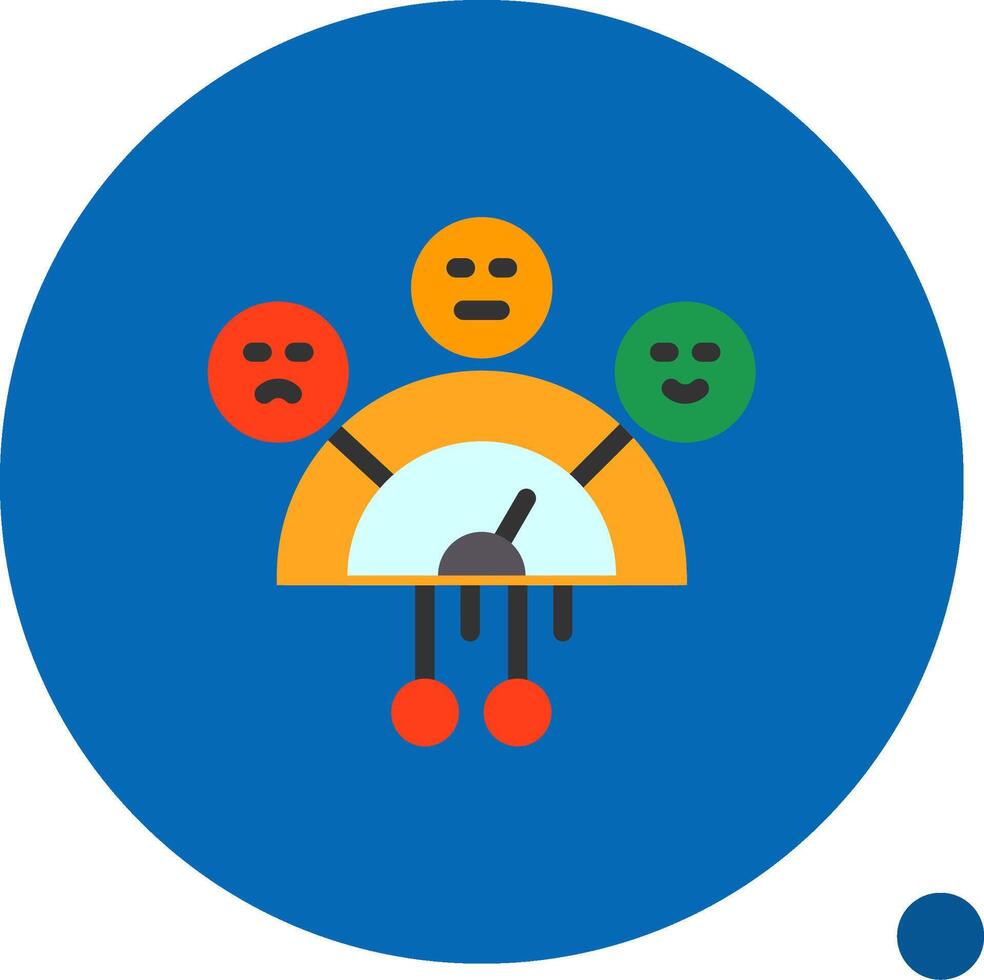 Sentiment Analysis Flat Shadow Icon vector