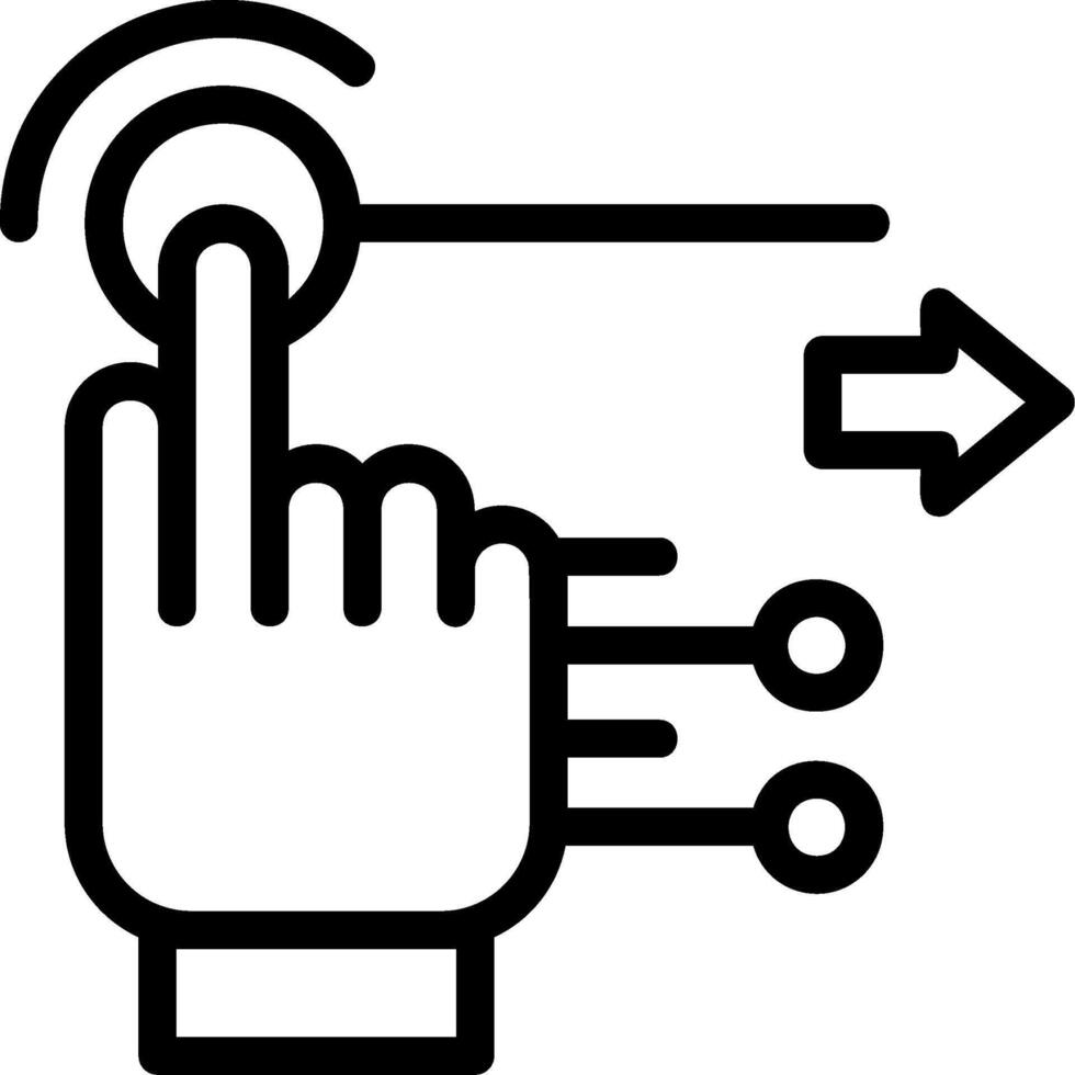 Gesture Recognition Line Icon vector