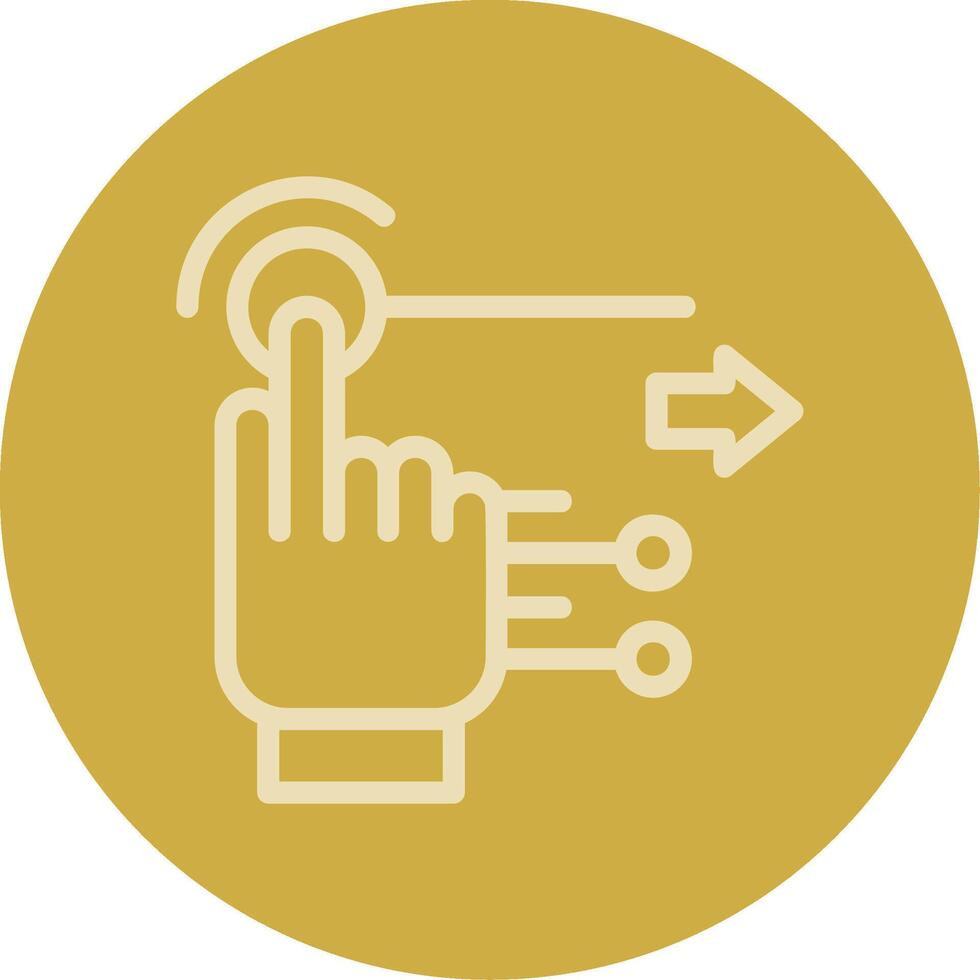 Gesture Recognition Line Multi color Icon vector