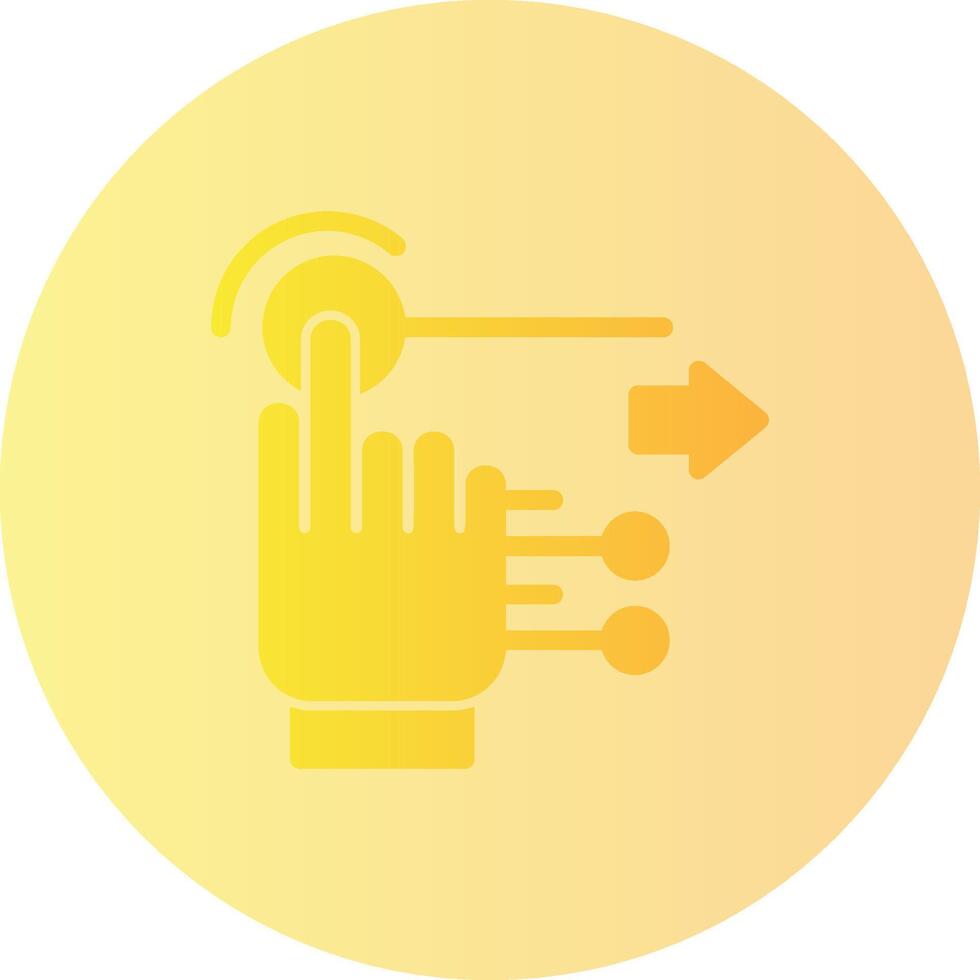 Gesture Recognition Gradient Circle Icon vector