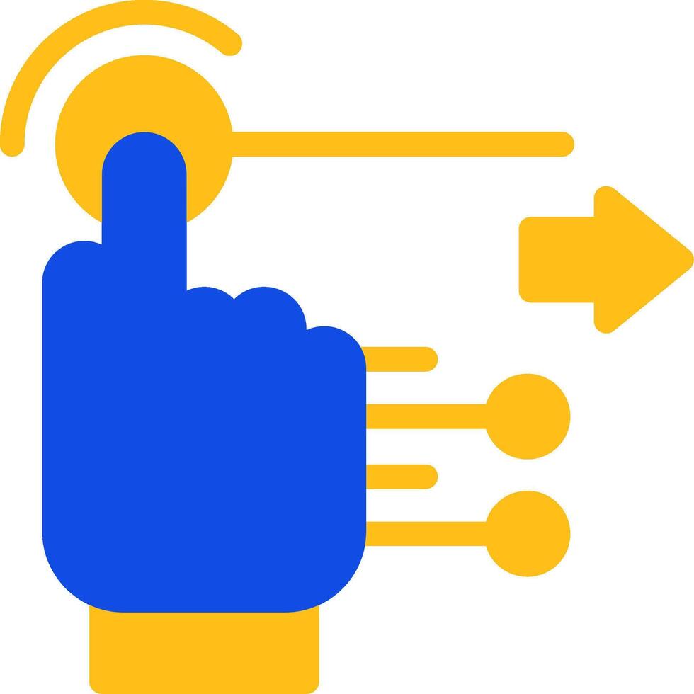 Gesture Recognition Flat Two Color Icon vector