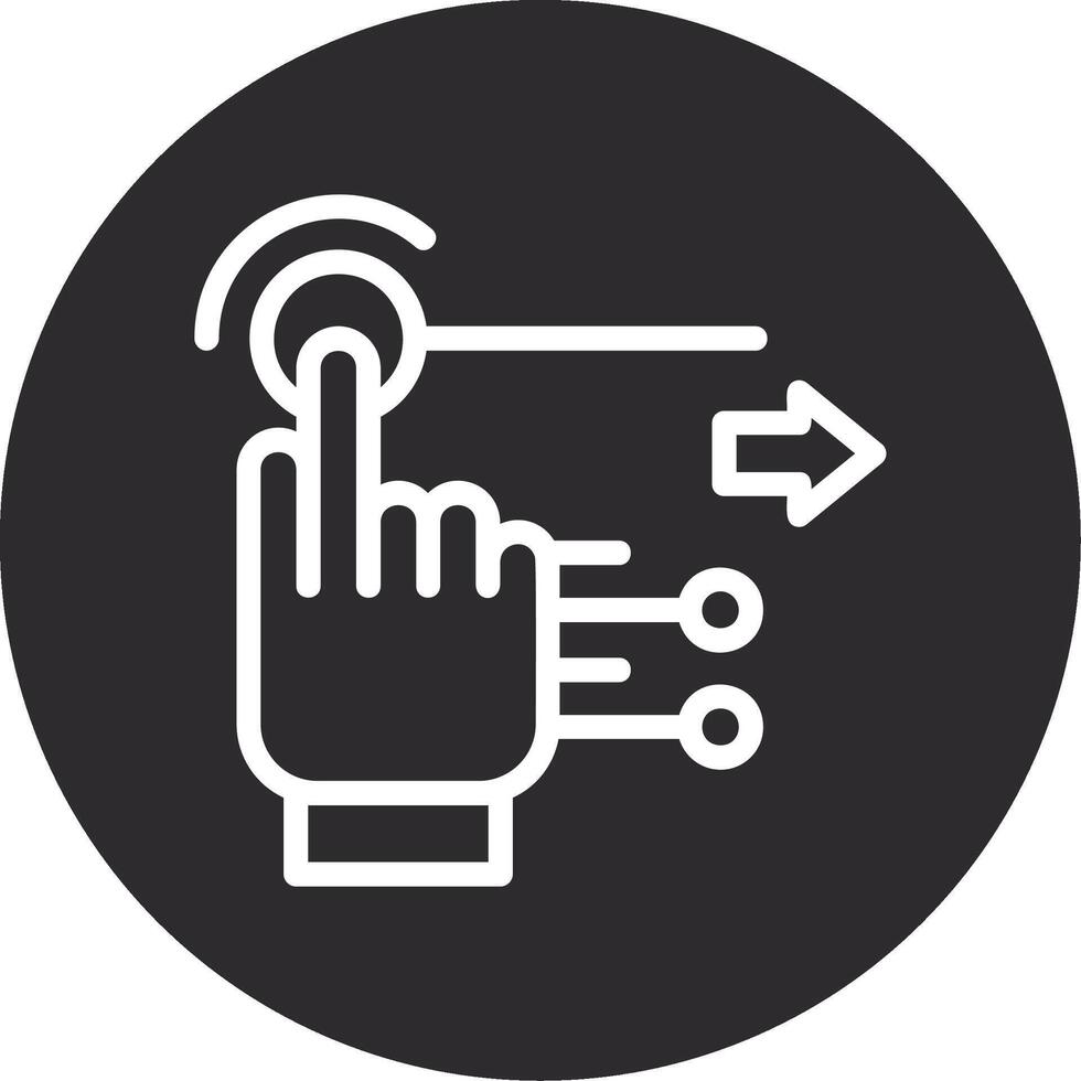 Gesture Recognition Inverted Icon vector