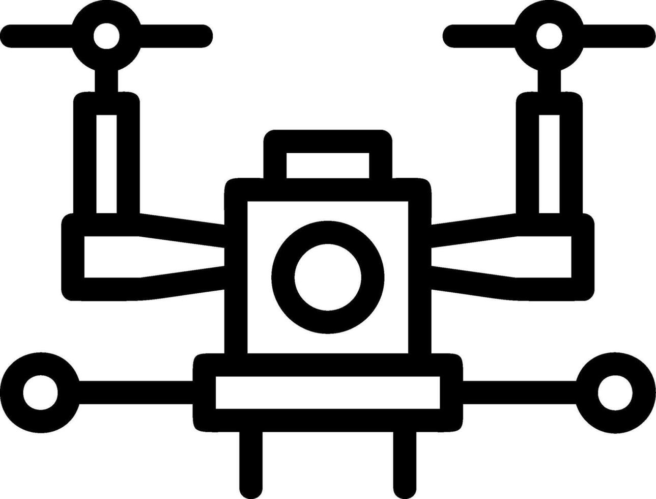 Autonomous Drone Line Icon vector